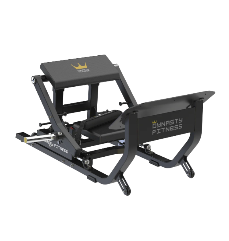 Hip Thruster Black Plate Loaded Gym Equipment Displayed on a White Background