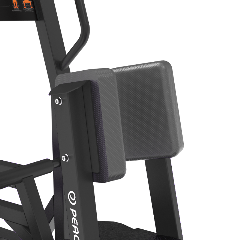 Standing Abductor Black Plate Loaded Gym Equipment Close Up