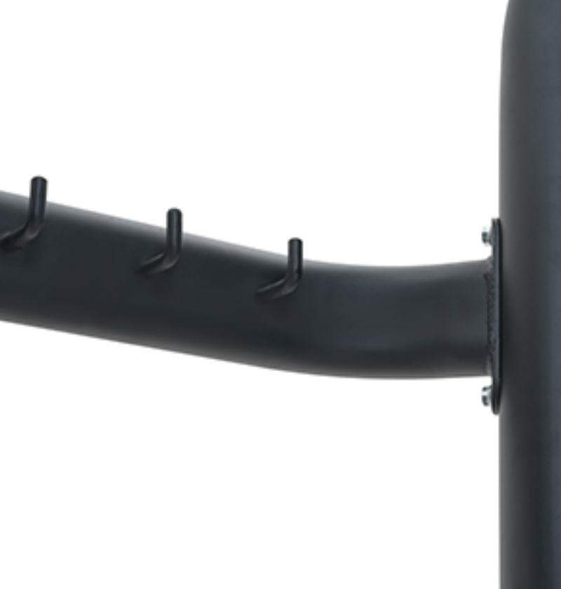Dual Adjustable Pulley Black Selectorized Gym Close Up Storage Hooks