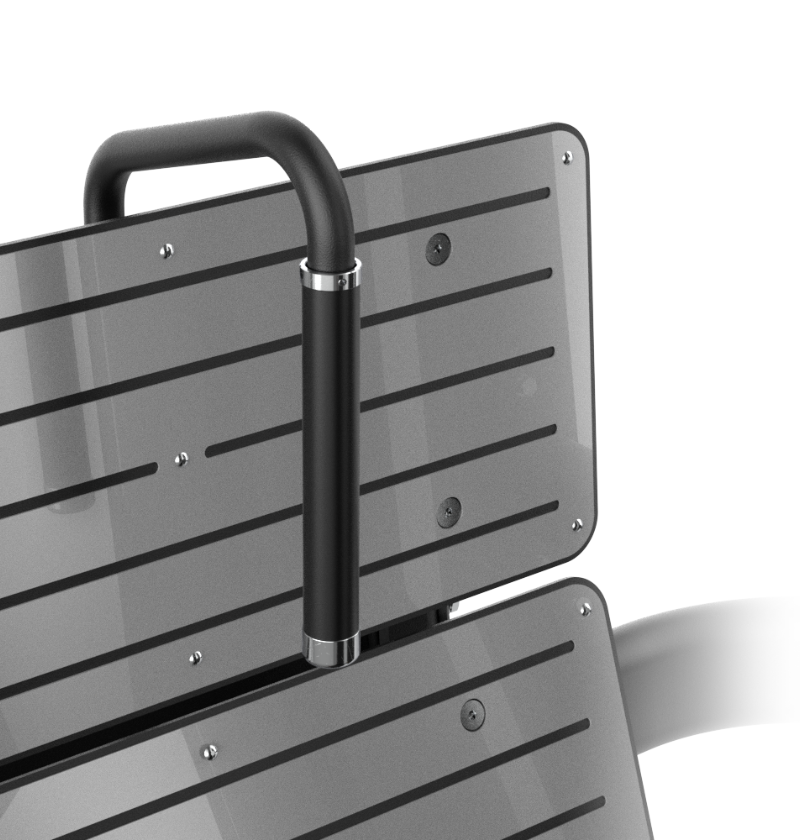Leg Press Hack Squat Black Selectorized Exercise Machine Gym Equipment Close Up Handle