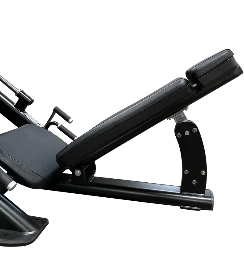 Black leg press on a white background