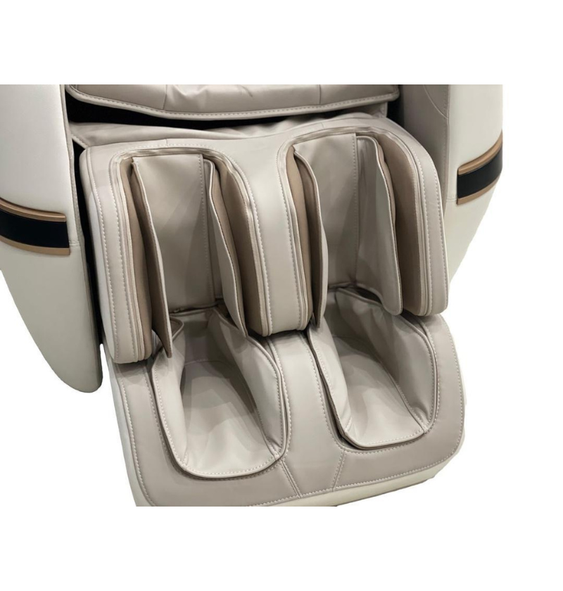 Two-seat leather massage chair, offering a luxurious and soothing experience.