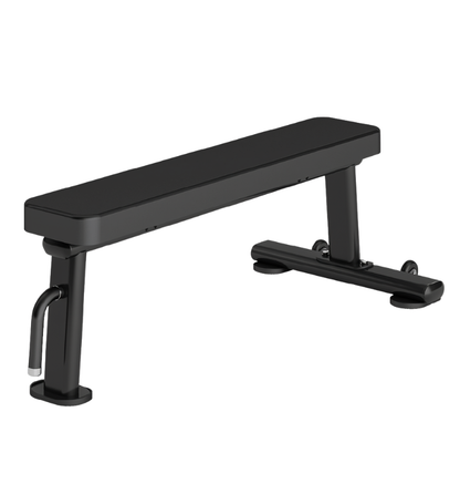 DR014 Flat Bench black workout bench displayed on white background
