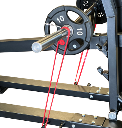 Belt squat resistance band pegs
