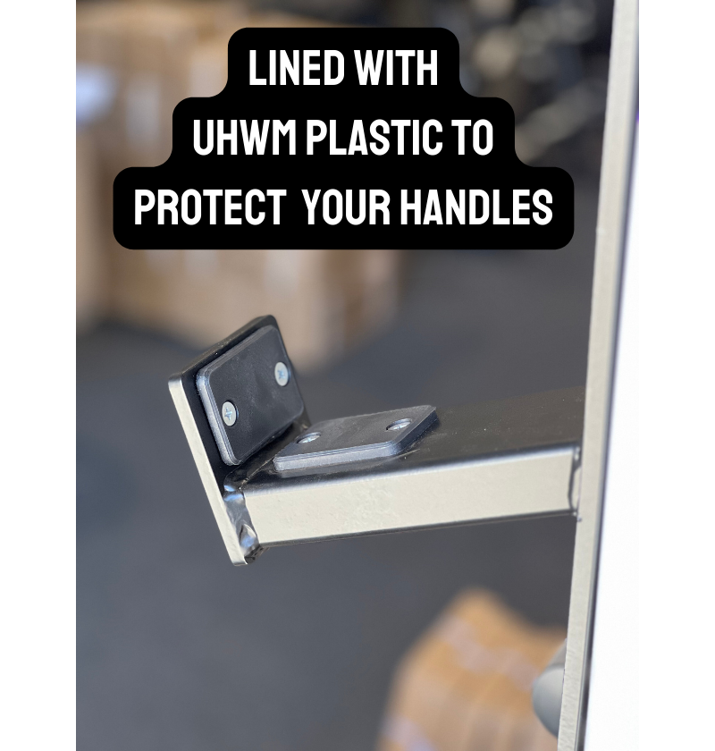 Wall Mounted Kettlebell Rack lined plastic hooks 
