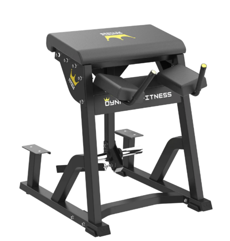 Reverse Hyper Black Plate Loaded Gym Equipment Displayed on a White Background 