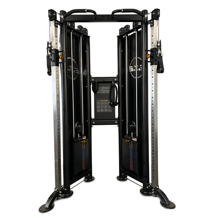 Body Solid Power Rack for versatile exercises, featuring the Functional Trainer Space Saver PL7346 design.