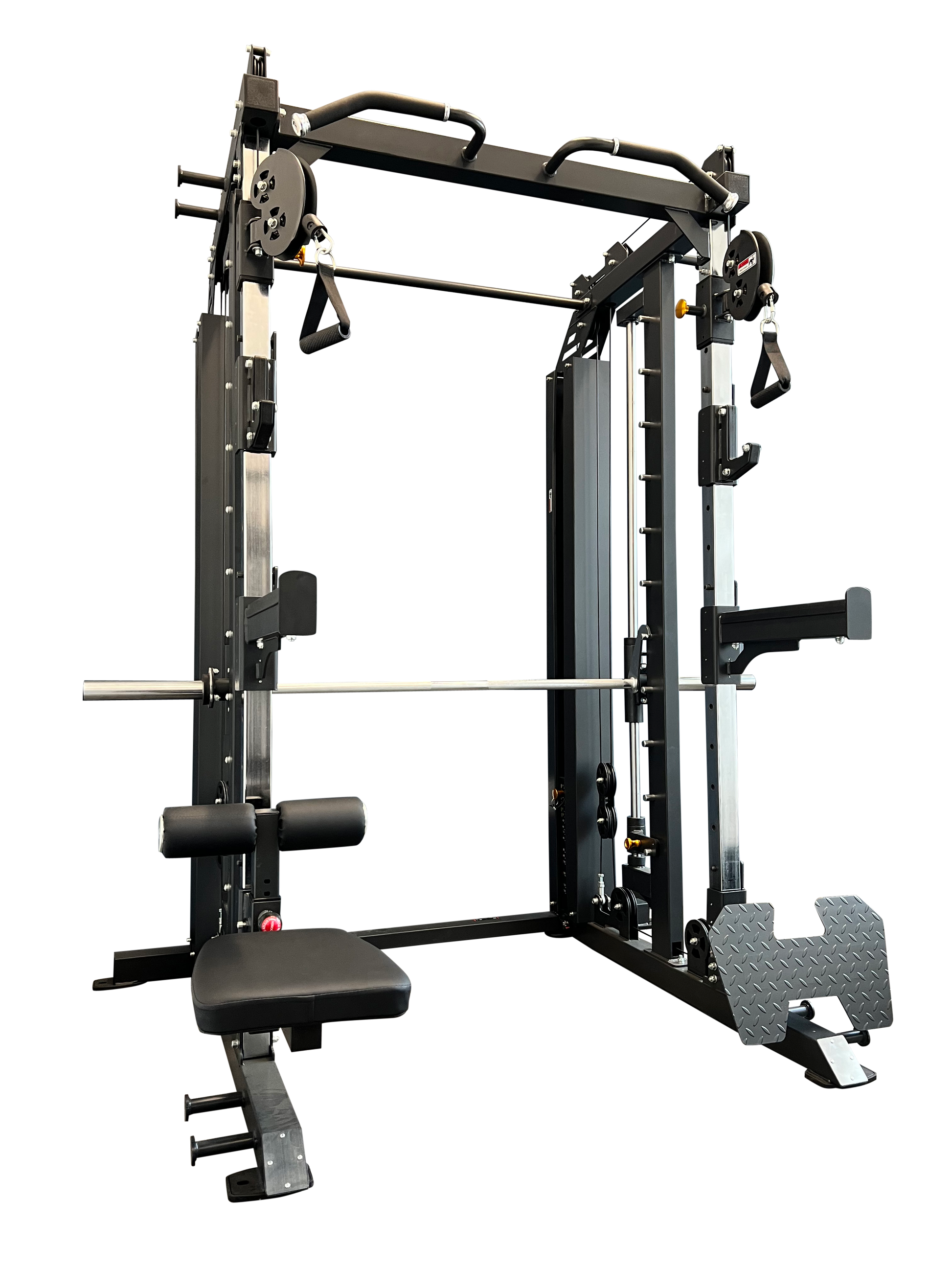 Black Smith Functional Trainer machine displayed, designed for strength training and functional workouts