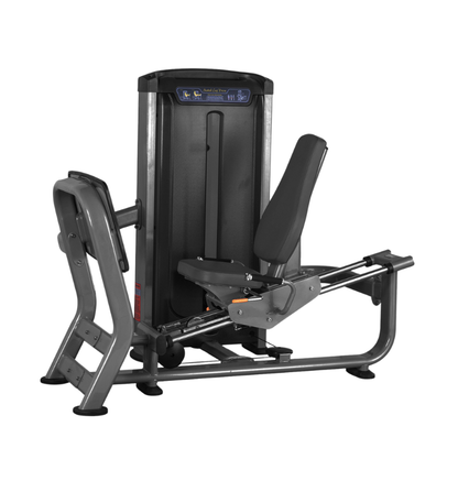 Seated Leg Press workout machine on a white background