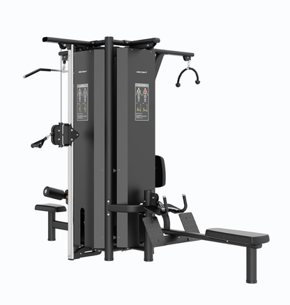 4 stack multi station displayed on white background, gym equipment 