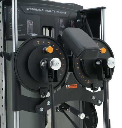 Close-up of the standing multi flight machine