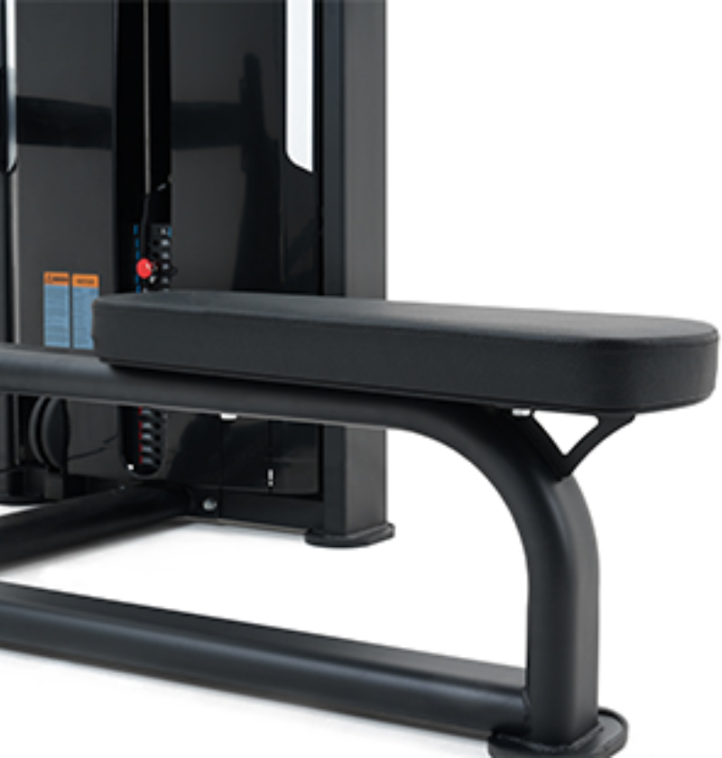 Cable Seated Row Black Selectorized Gym Equipment Close Up