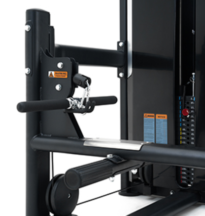 Cable Seated Row Black Selectorized Gym Equipment Close Up