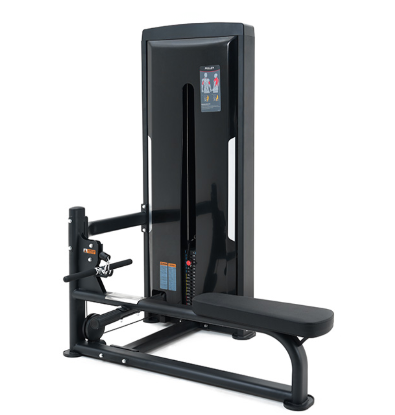 Cable Seated Row Black Selectorized Gym Equipment Displayed on a White Background 
