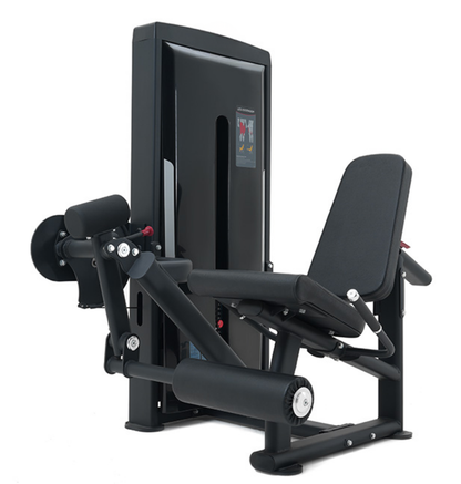 Leg Extension Black Selectorized Gym Equipment Displayed on a White 
Background 