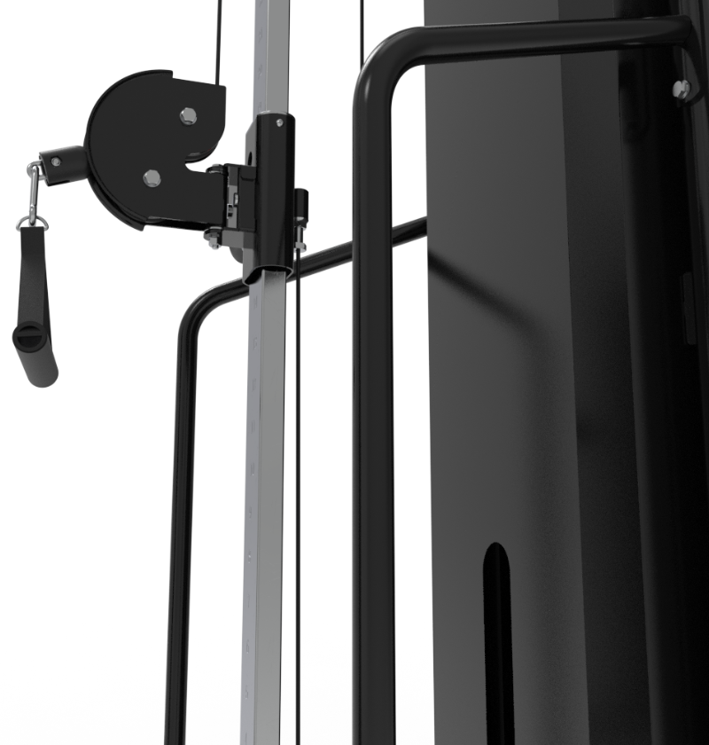 Crossover Cables Black Selectorized Gym Equipment Close Up Pulley Handle