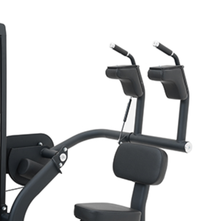 Abdominal Crunch Black Selectorized Gym Equipment Close Up