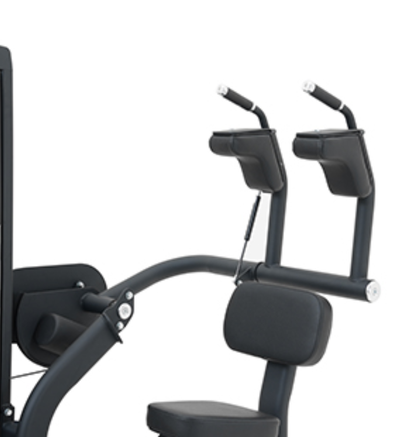 Abdominal Crunch Black Selectorized Gym Equipment Close Up