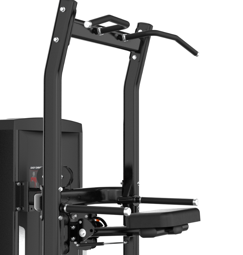 Chin Dip Black Selectorized Gym Equipment Close Up