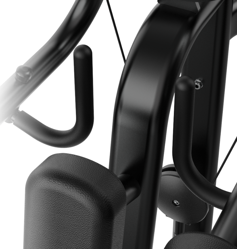 Lateral Raise Black Selectorized Exercise Gym Equipment Close up Handles 