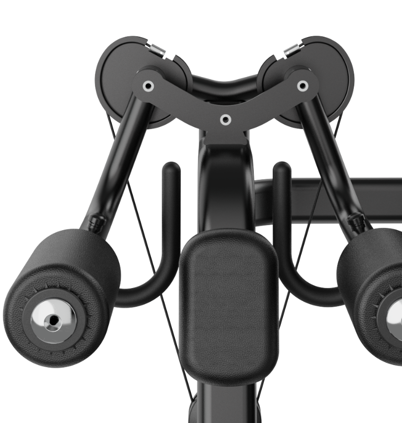 Lateral Raise Black Selectorized Exercise Gym Equipment Close Up 