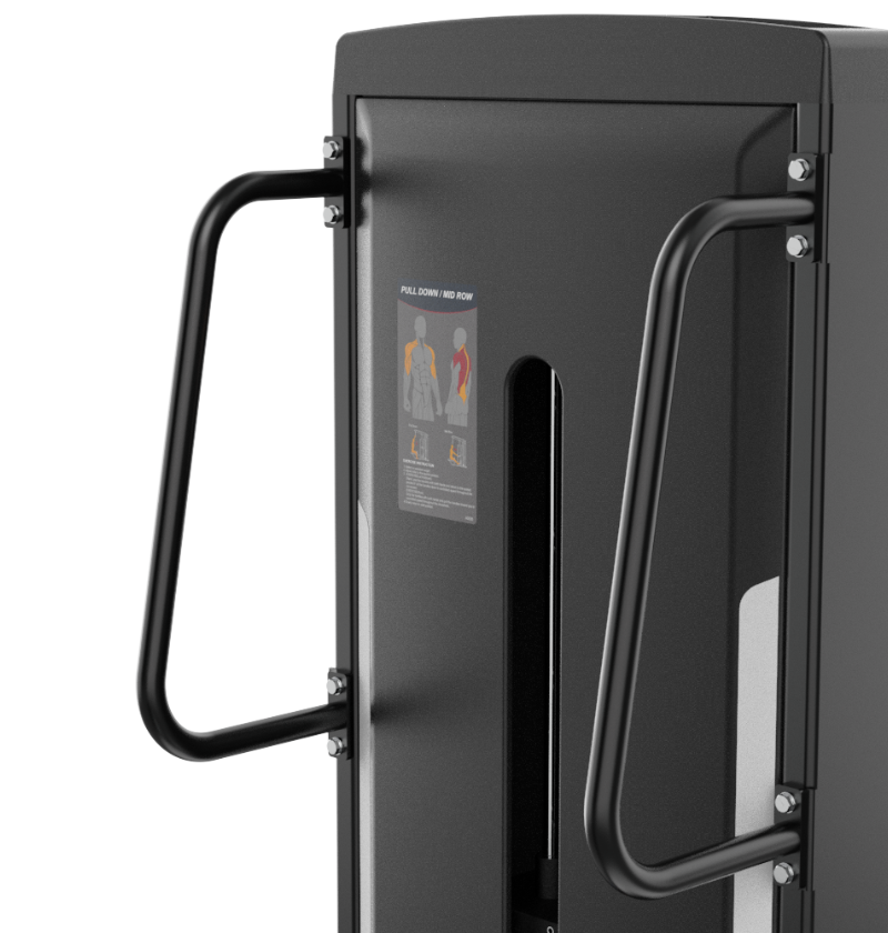Standing Seated Abduction Black Selectorized Exercise Equipment Close Up of Handles 