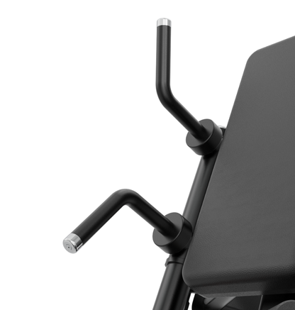 Bicep Triceps Black Selectorized Exercise Machine Close Up of Handles 