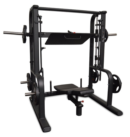 vertical leg press on white background
