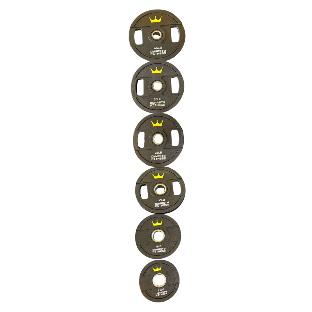Urethane Olympic Grip Plate Set 245 LBS
