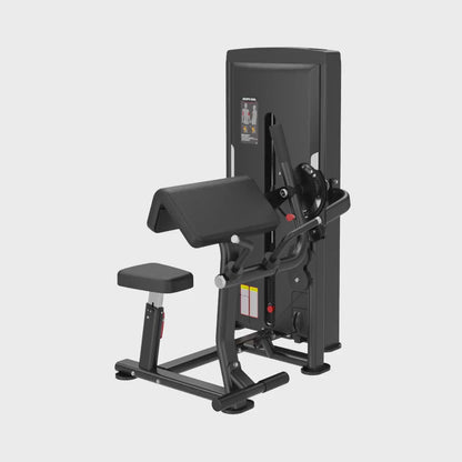 Bicep Triceps Black Selectorized Exercise Machine Display Video