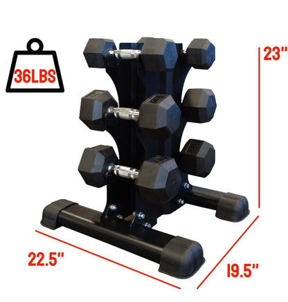 3 pair vertical dumbbell rack