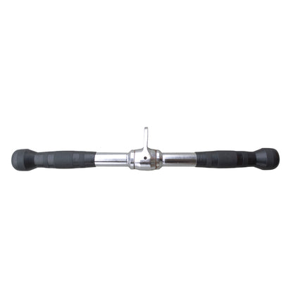Durable 19"" solid metal straight bar for home and commercial gym use.
