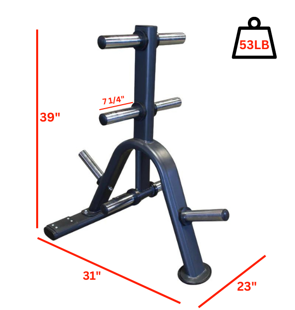 Olympic plate tree labeled with dimensions 