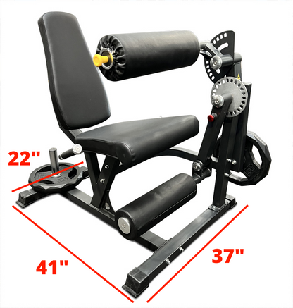pl7014 seated leg extension leg curl plate loaded dimensions 