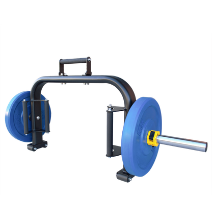 Open trap bar with blue weights