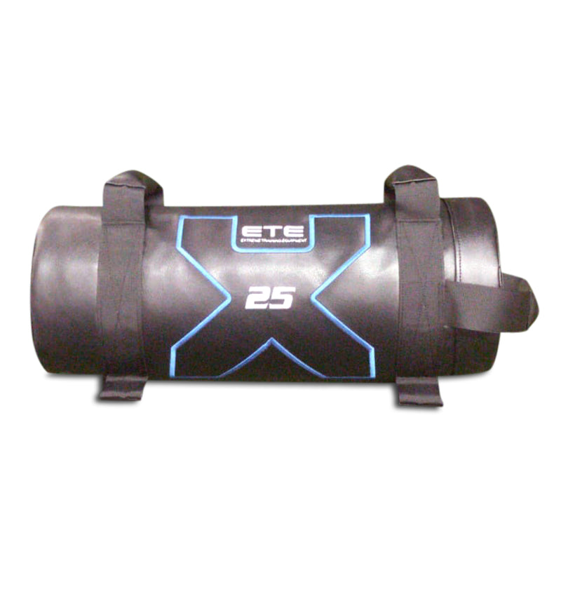 A 25 lb power bag dumbbell displayed on a clean white background