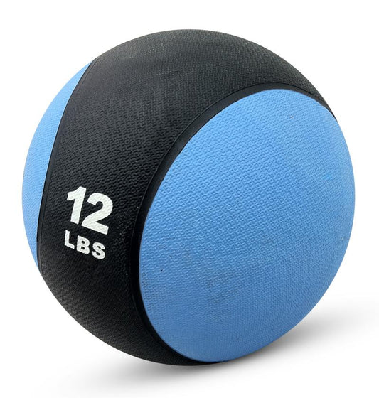 12lb black and blue rubber medicine ball