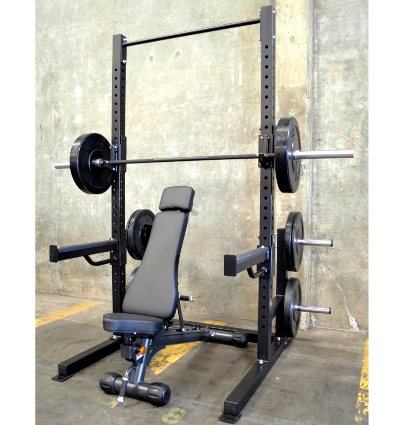 A deluxe squat rack package deal by E.T.E.