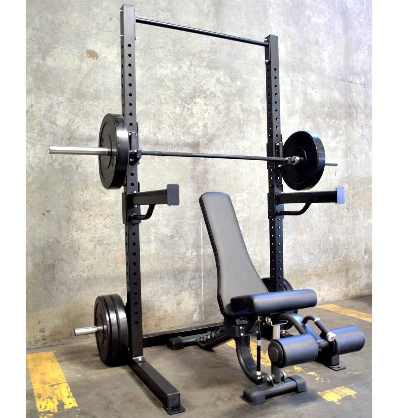 An image showcasing a basic squat rack package deal from E.T.E.