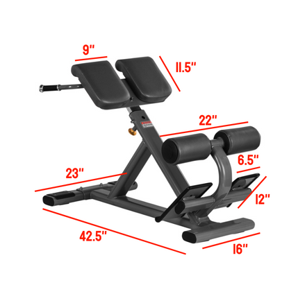 45 Degree Hyperextension labeled with dimensions 